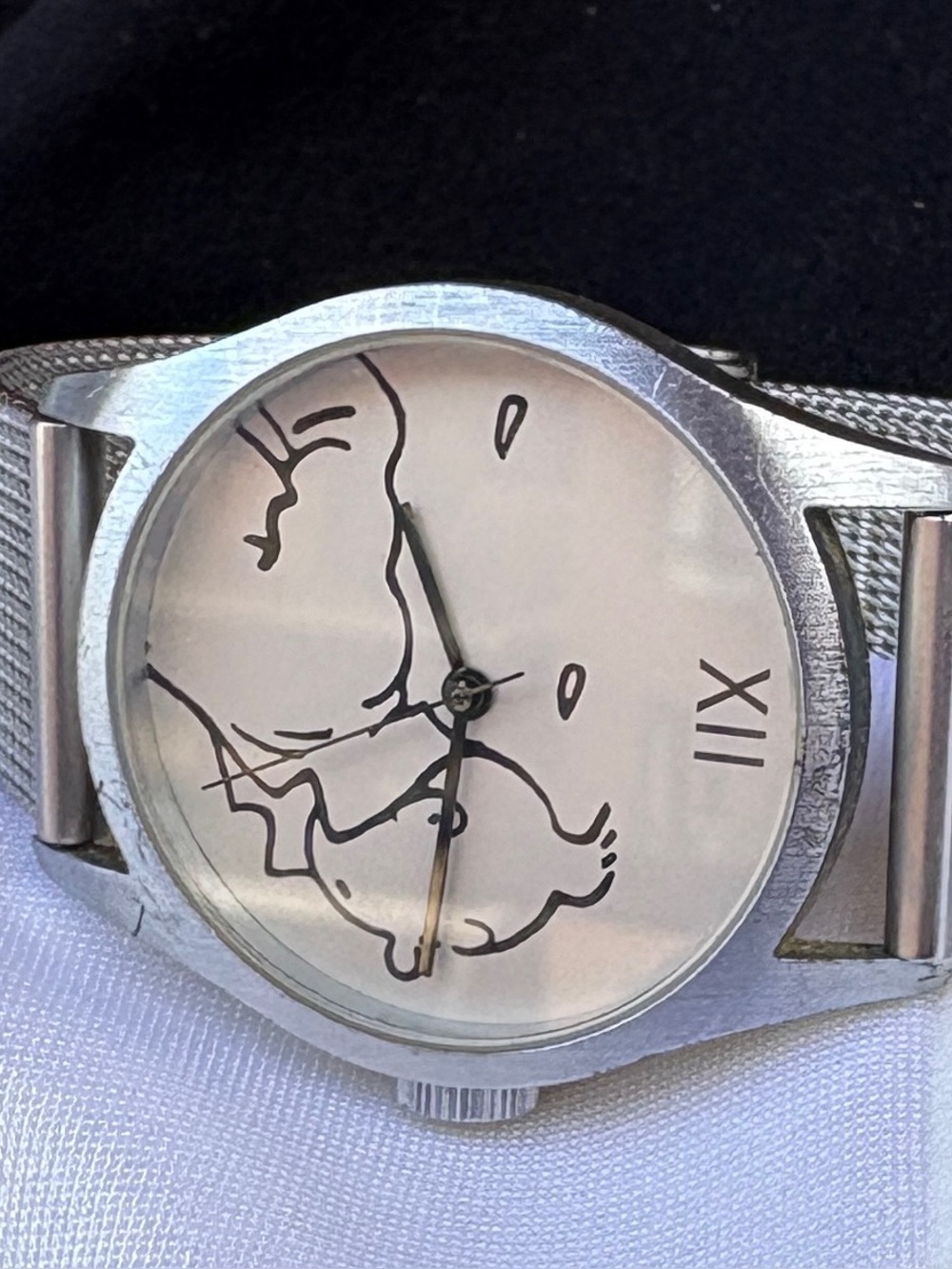 Tintin silver watch